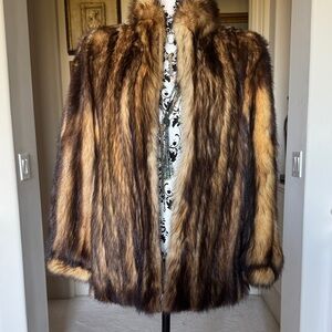 Luxurious Brown fitch Fur Coat